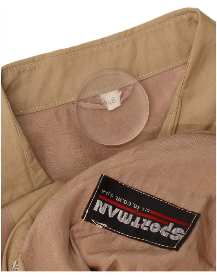 SPORTMAN Mens Bomber Jacket IT 46 Small Beige