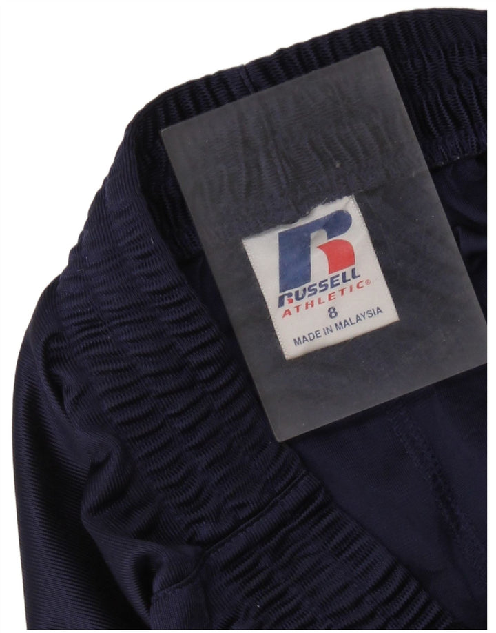 Pantaloncini sportivi da ragazzo Russell Athletic 7-8 anni in poliestere blu navy