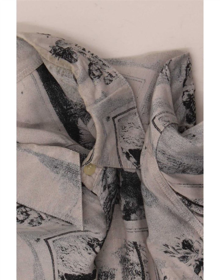 Camicia Uomo Vintage in Viscosa Patchwork Blu Medio