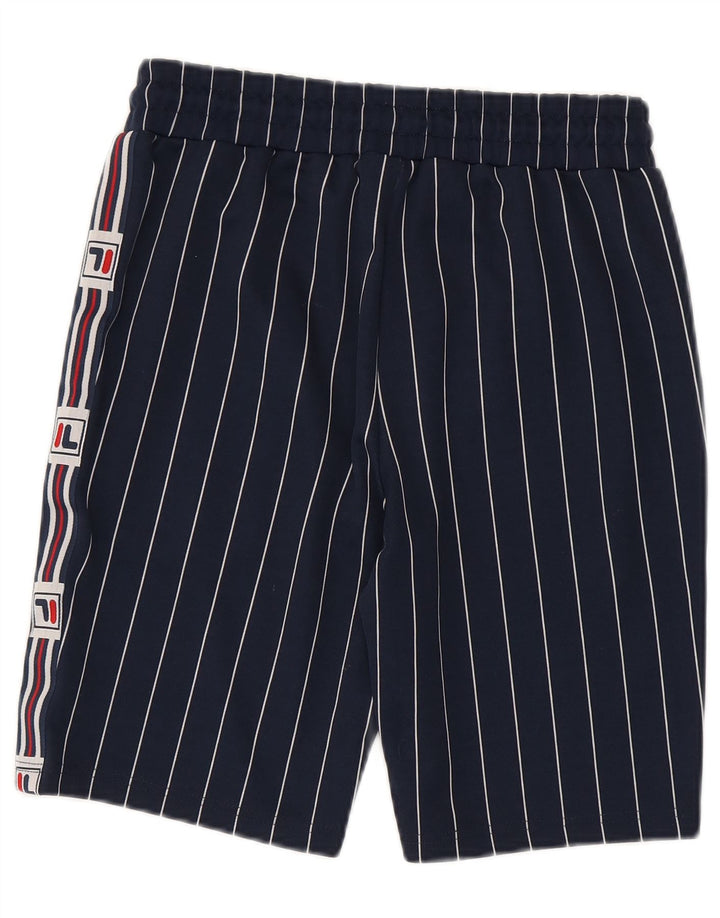 Pantaloncini sportivi grafici da uomo Fila piccoli in poliestere a righe blu navy