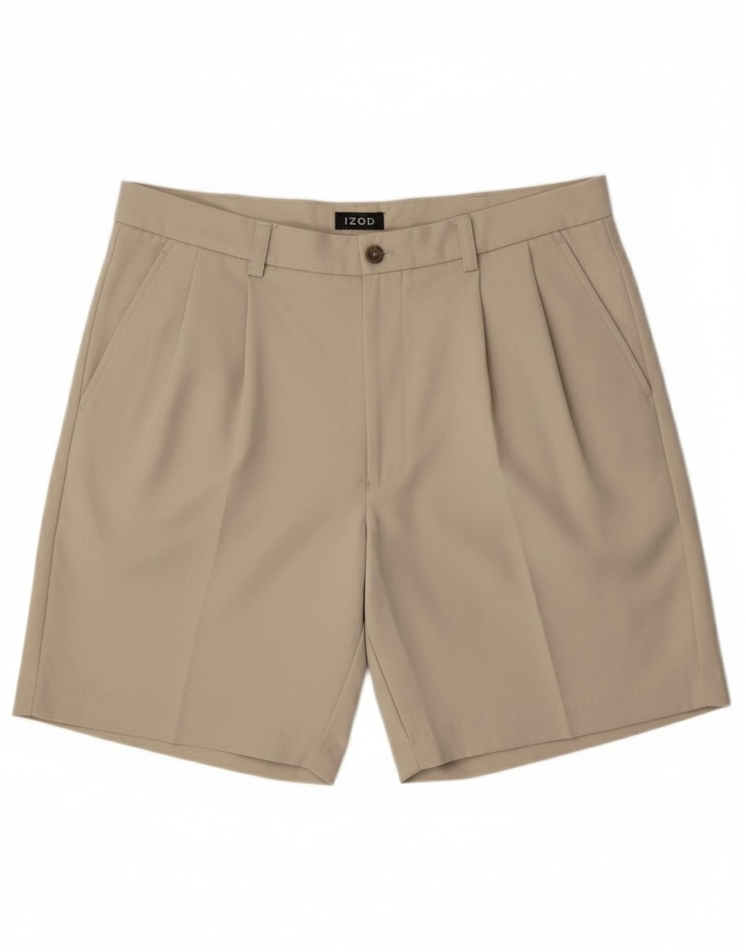 Pantaloncini chino con pegging da uomo Izod W34 Large Beige Poliestere
