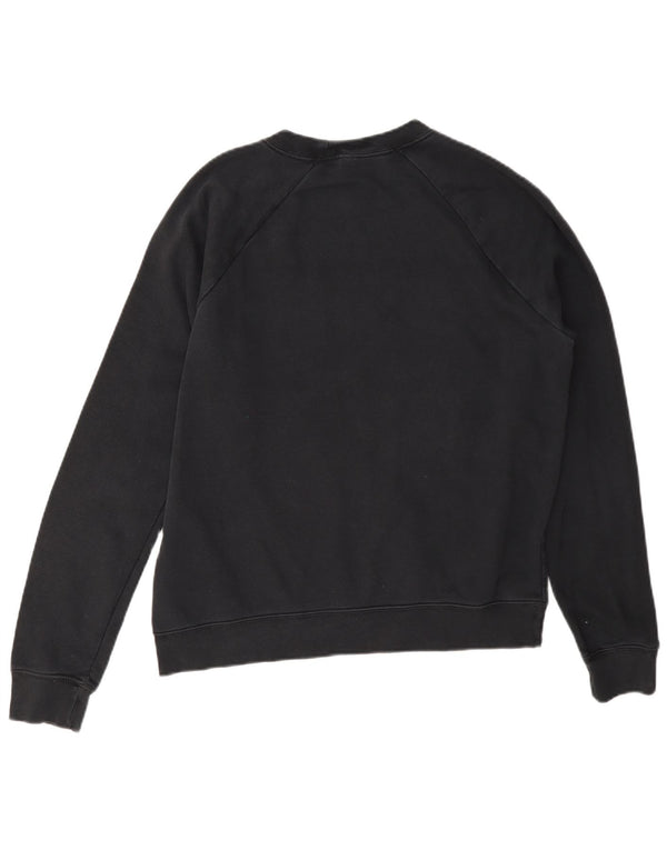Felpa con grafica Nike da donna, maglione UK 14, cotone nero medio