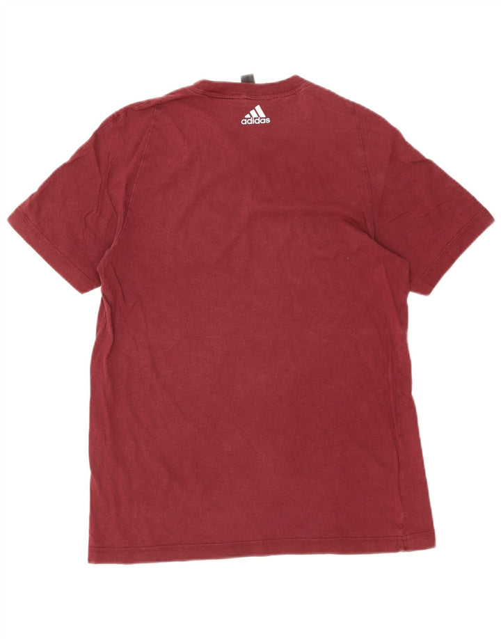 T-shirt grafica da uomo Adidas Top Small Maroon