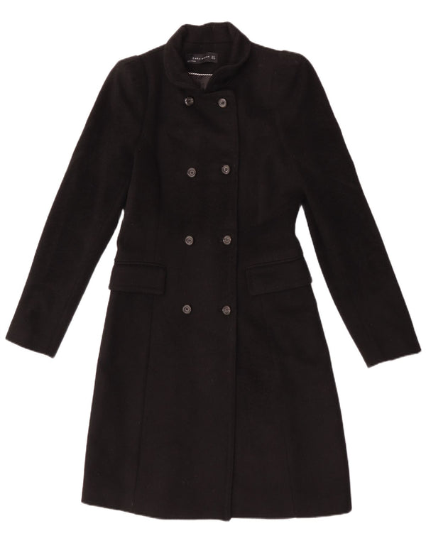 Cappotto doppiopetto da donna Zara UK 10 piccolo in lana nera
