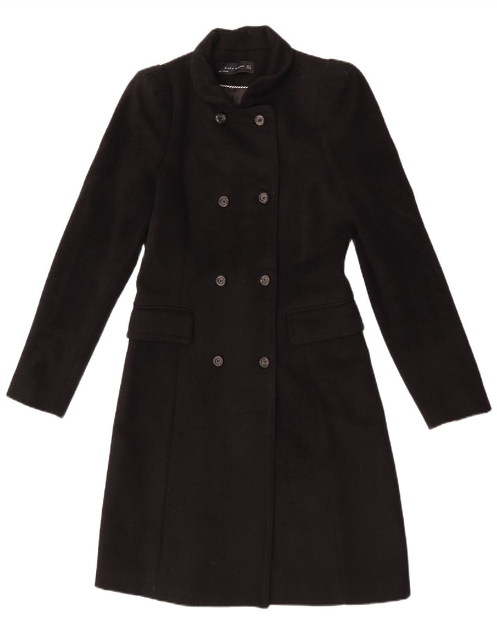 Cappotto doppiopetto da donna Zara UK 10 piccolo in lana nera