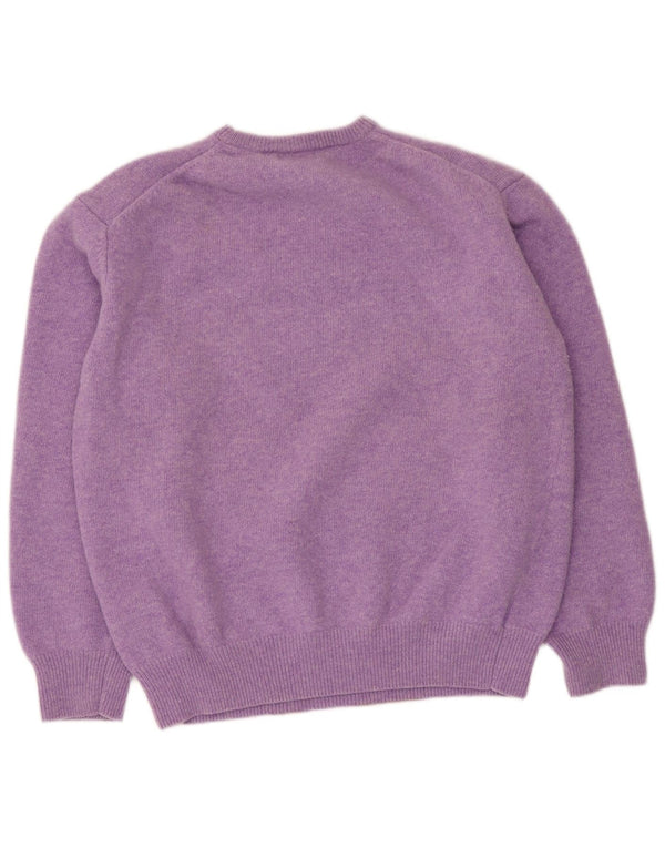 Maglione maglione girocollo da donna Kappa UK 20 2XL Lana vergine viola