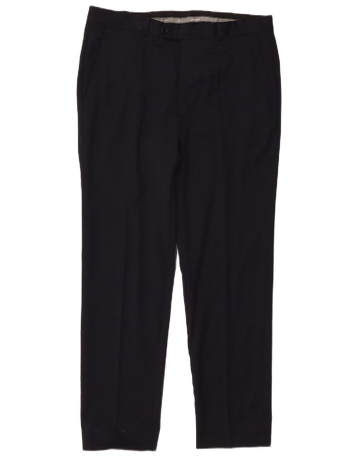 Pantaloni da abito dritti da uomo Armani W34 L28 neri