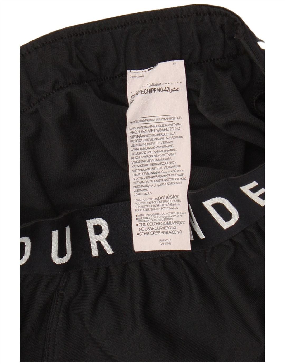 Pantaloncini sportivi grafici da donna UNDER ARMOUR UK 4 XS poliestere nero