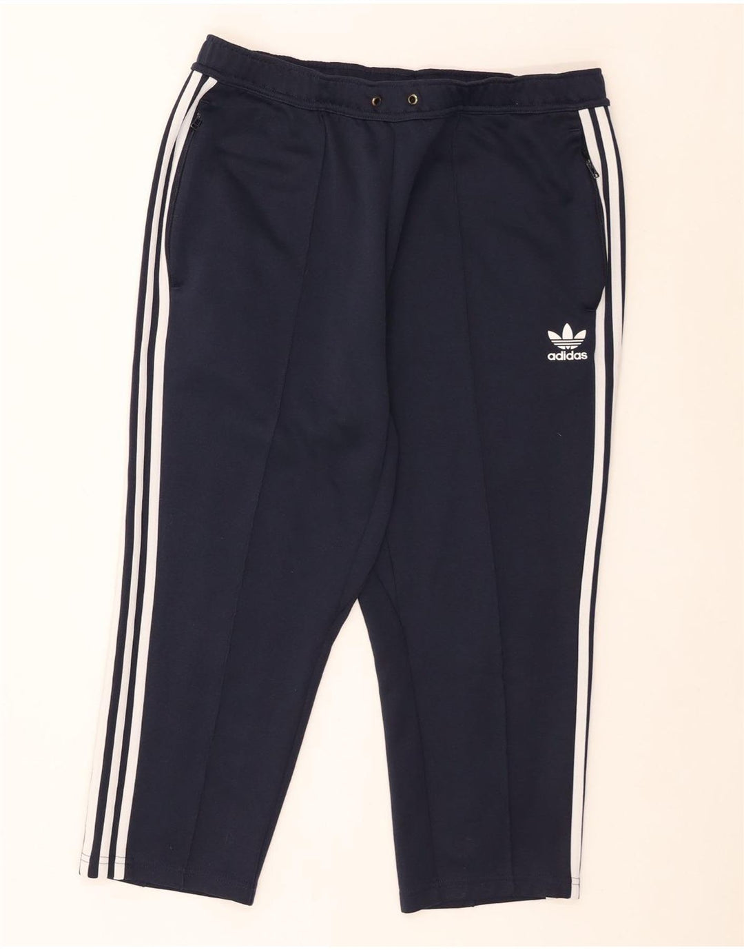 Pantaloni da tuta corti da uomo Adidas Large in poliestere blu navy