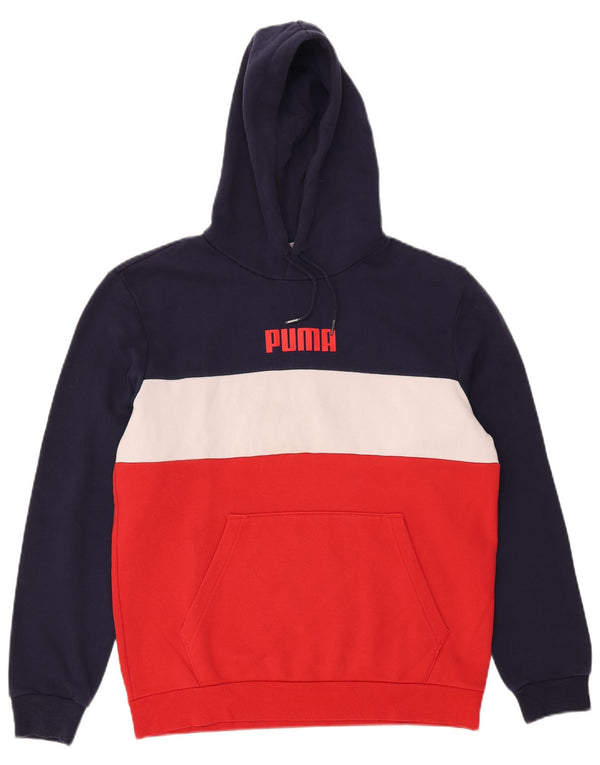 Felpa con cappuccio grafica da uomo Puma Medium Red Colourblock