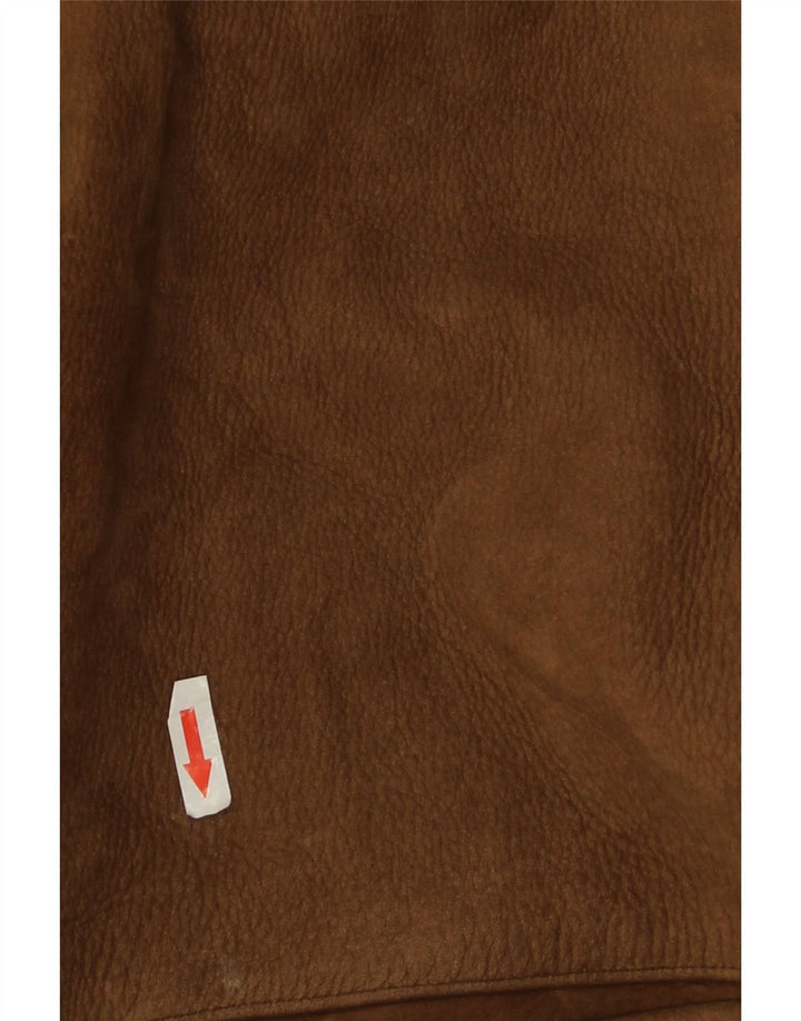 Giacca in pelle scamosciata da donna Lekra EU 42 grande in pelle marrone