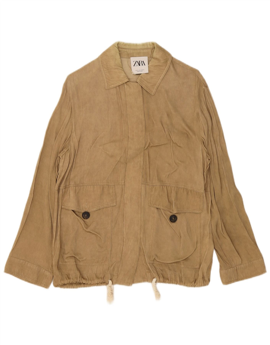 Giacca Utility Zara da donna UK 10 Small Beige Viscosa
