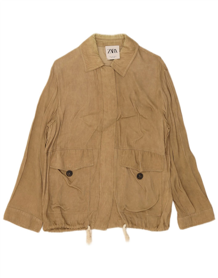 Giacca Utility Zara da donna UK 10 Small Beige Viscosa
