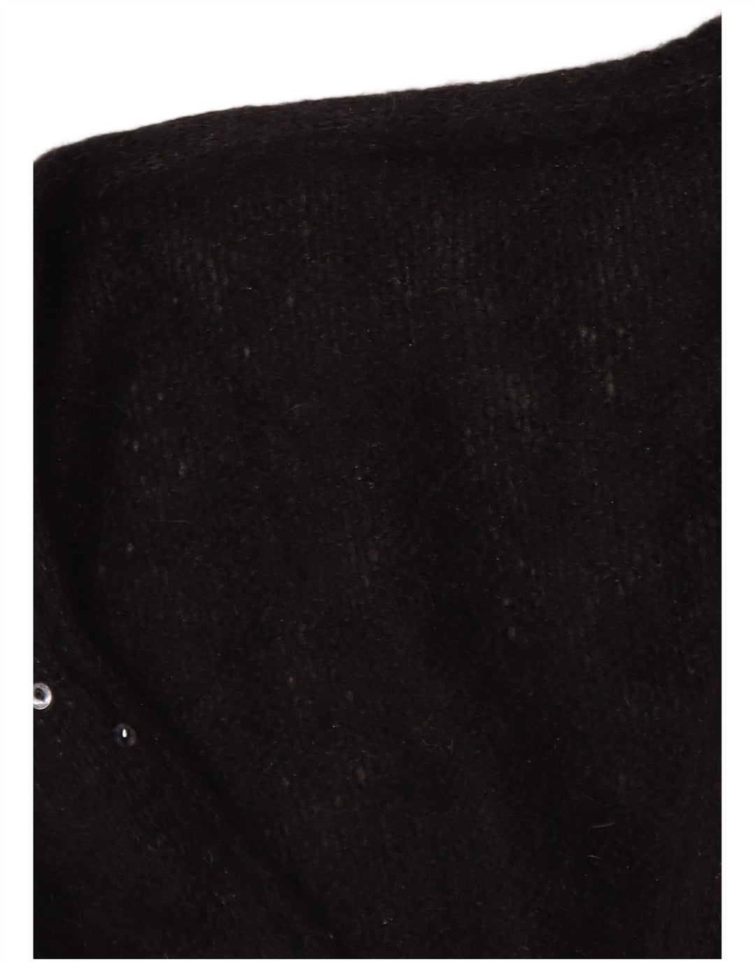 Maglione cardigan da donna vintage UK 16 grande nero