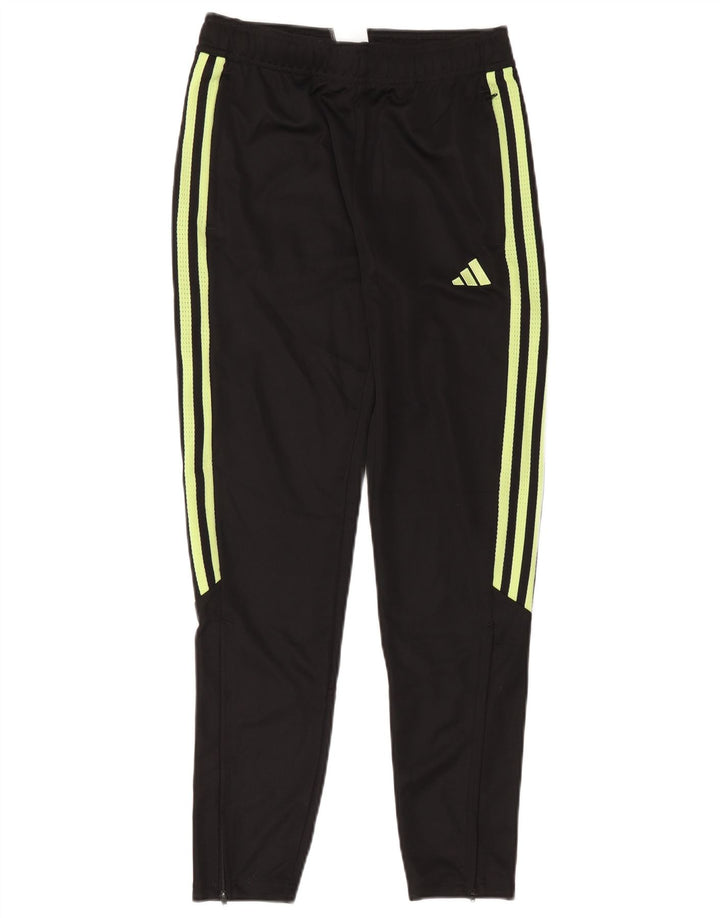 Pantaloni della tuta Adidas Aeroready da ragazzo 13-14 anni in poliestere nero
