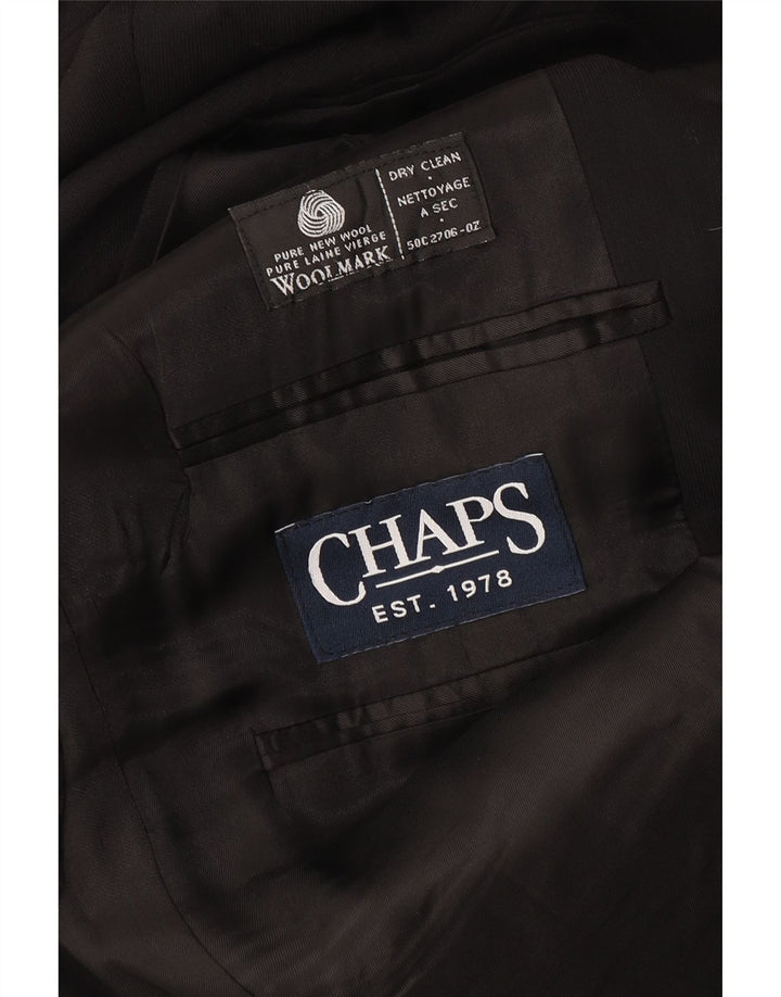 Giacca blazer da uomo a 3 bottoni Chaps UK 38 lana nera media