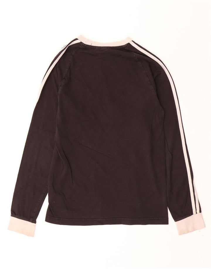 Top ADIDAS da uomo a maniche lunghe XS in cotone nero