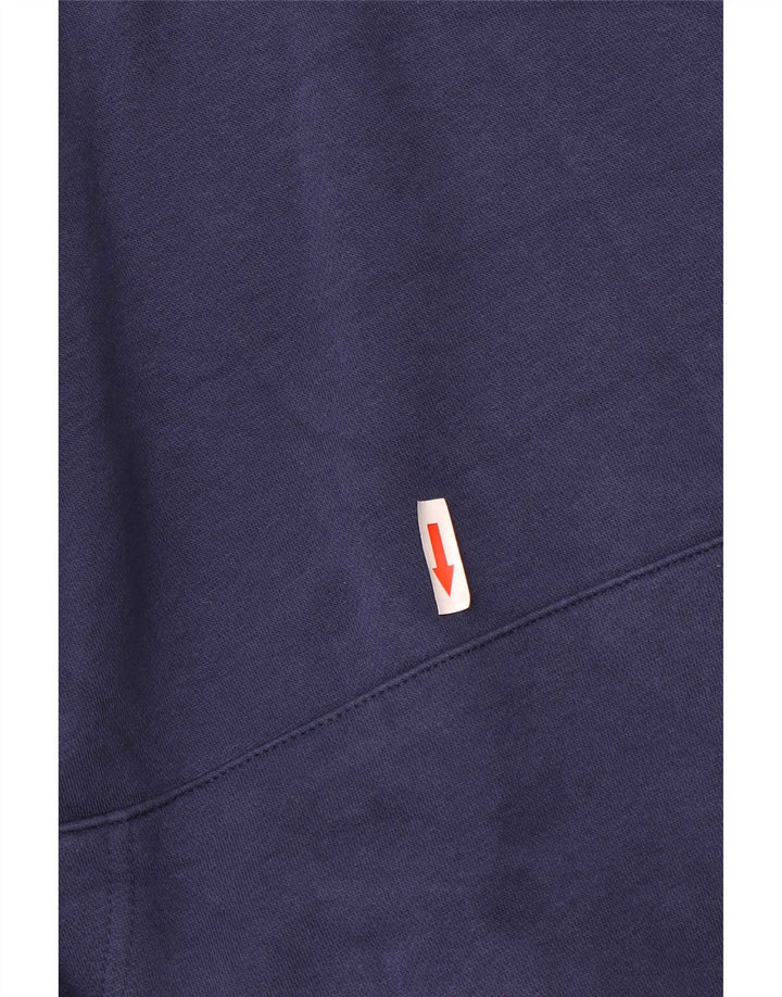 Felpa con cappuccio da uomo Nike, cotone medio blu navy