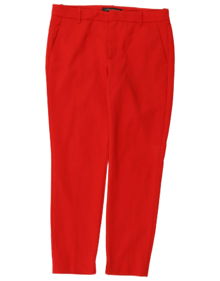 Pantaloni chino slim da donna Zara EU 38 piccoli W28 L28 rossi