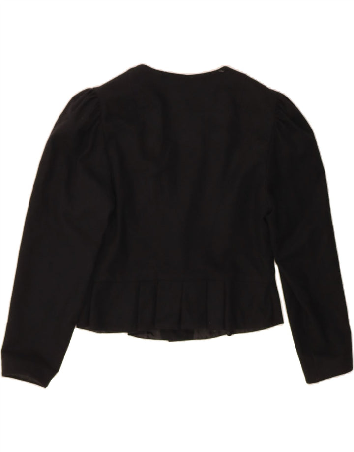 MEICO Womens 1 Button Blazer Jacket EU 40 Medium Black Polyester Vintage Meico and Second-Hand Meico from Messina Hembry 