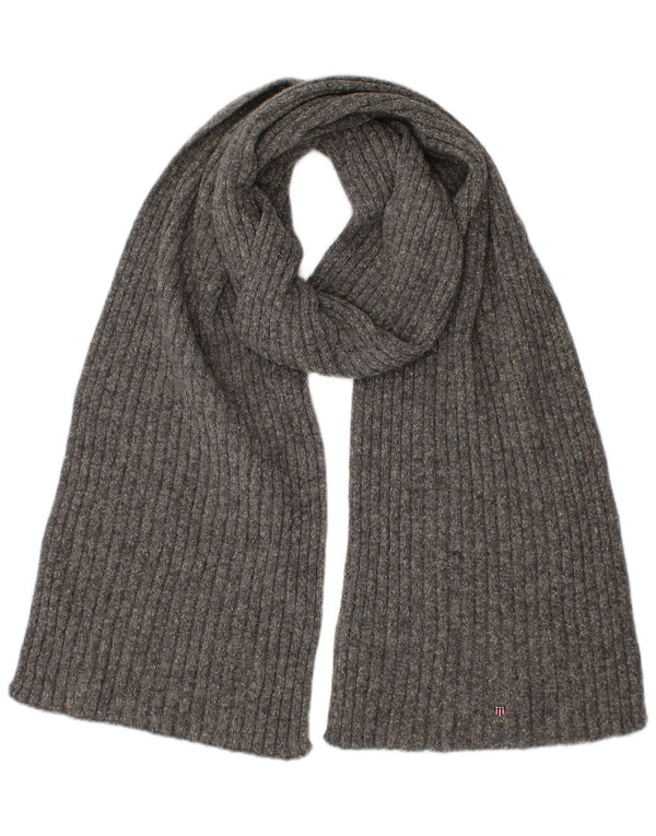 Gant Sciarpa rettangolare da uomo lavorata a maglia taglia unica in lana d'agnello grigia invernale