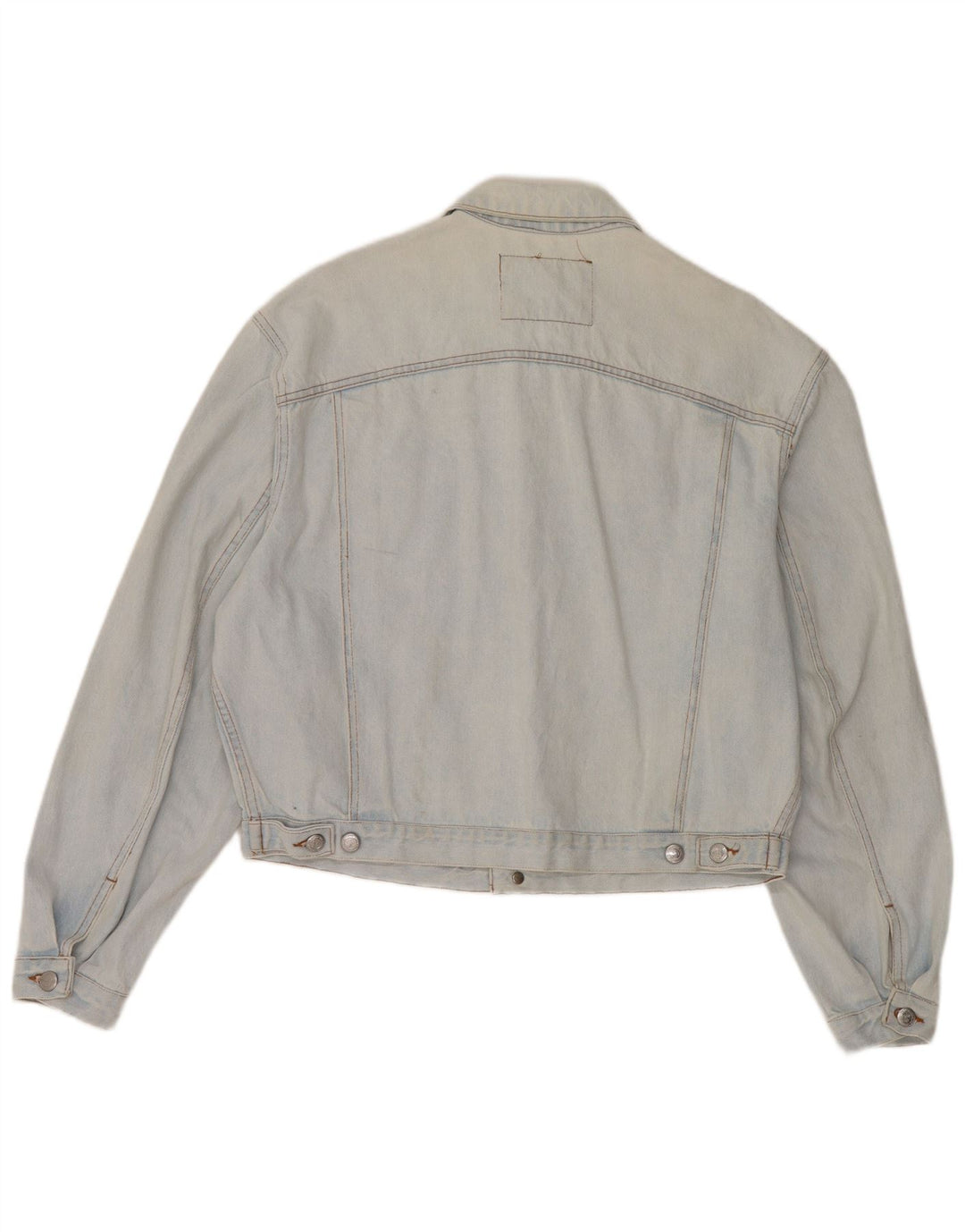 RIFLE Giacca in denim oversize corta da donna UK 10 piccola in cotone blu