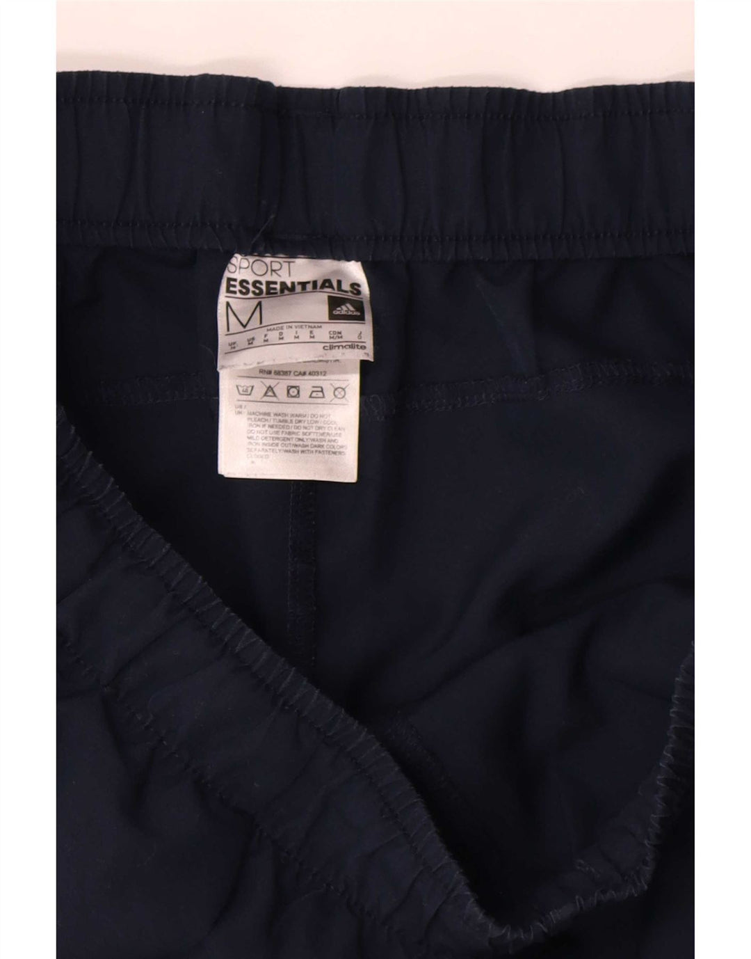 Pantaloni da tuta Adidas Climalite da uomo medi in poliestere blu navy