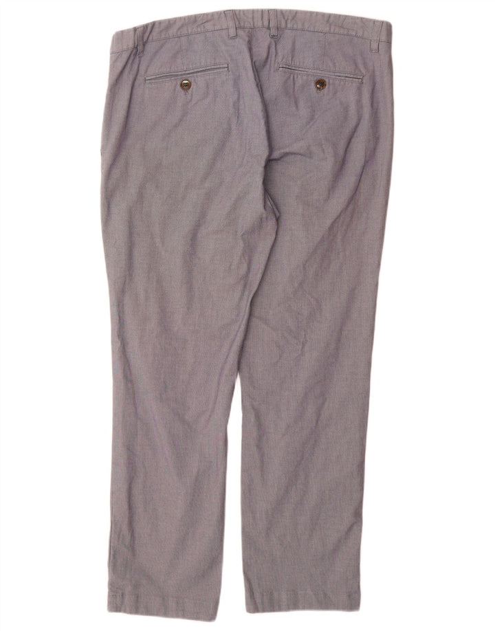 Pantaloni chino dritti da uomo Ted Baker W38 L30 cotone blu