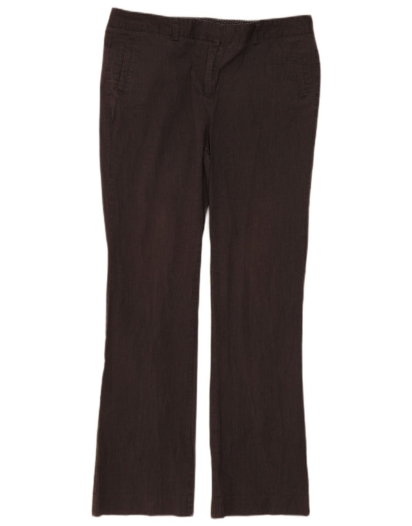 Laura Ashley Womens Chino Trousers UK 14 Large W36 L31 Grey Pinstripe