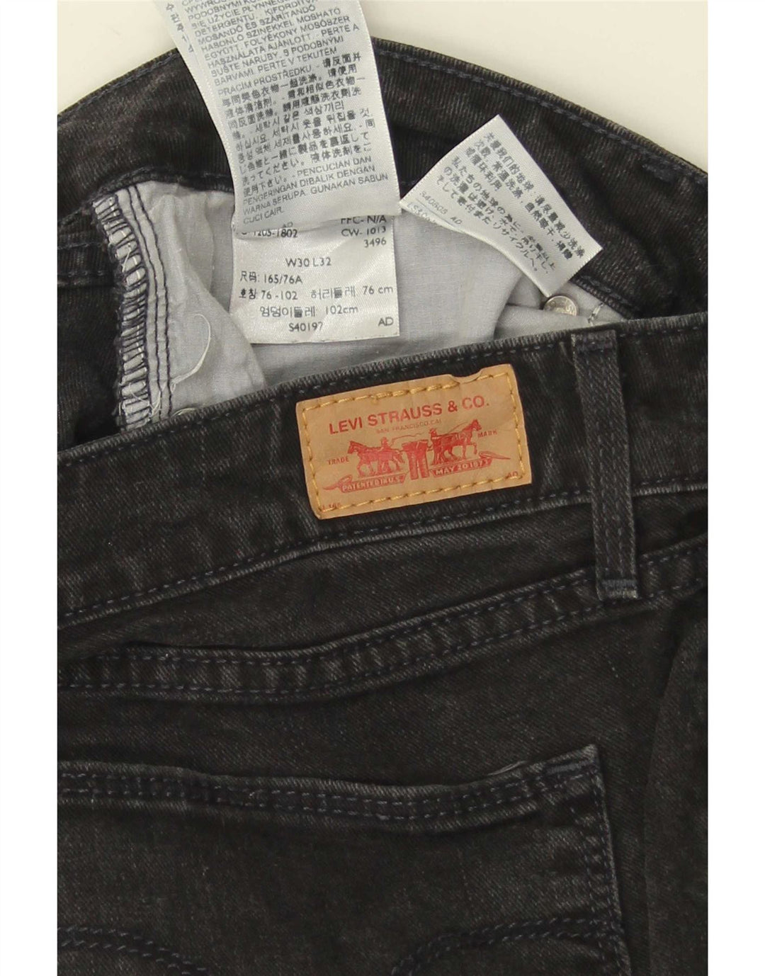Jeans skinny da donna Levi's W30 L32 cotone nero