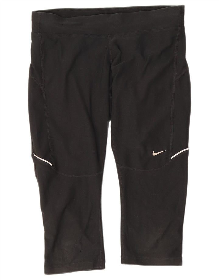 Leggings Nike Dri Fit Capri da donna UK 10 piccoli poliestere nero