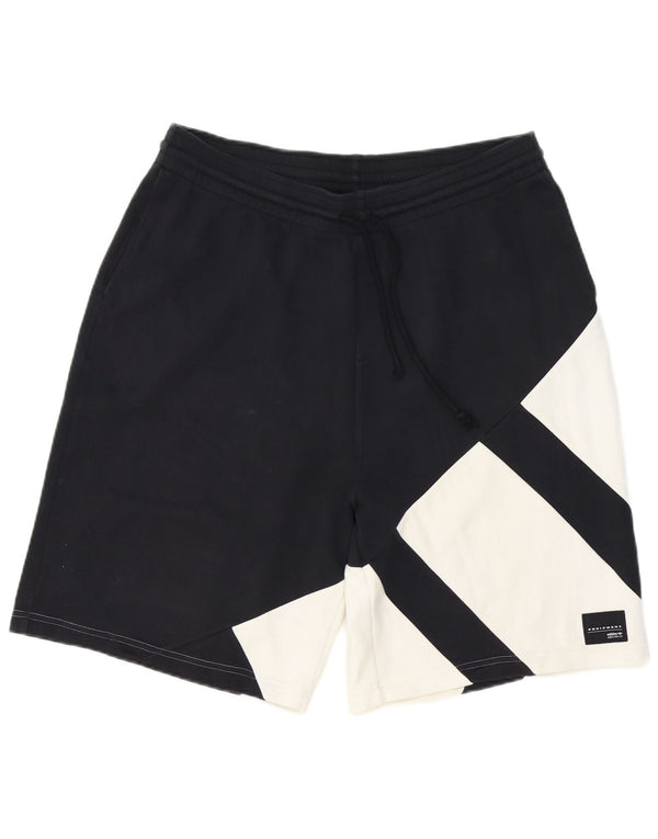 Pantaloncini sportivi grafici da uomo Adidas piccoli in cotone color block nero