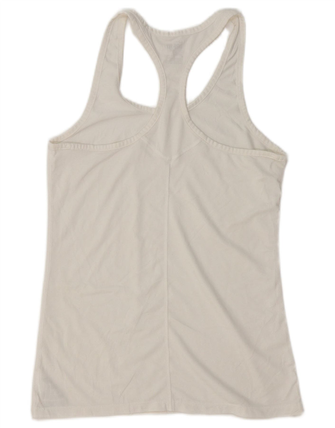 Canotta NIKE Dri Fit Slim Fit da donna UK 12 poliestere bianco medio