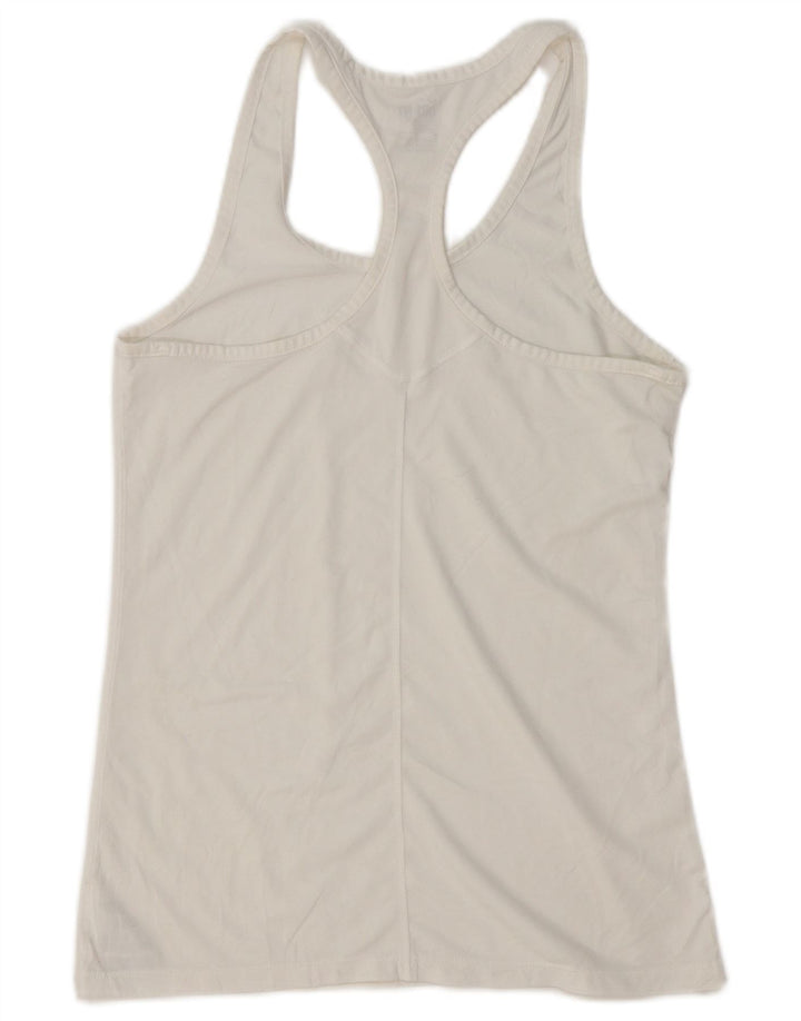 Canotta NIKE Dri Fit Slim Fit da donna UK 12 poliestere bianco medio