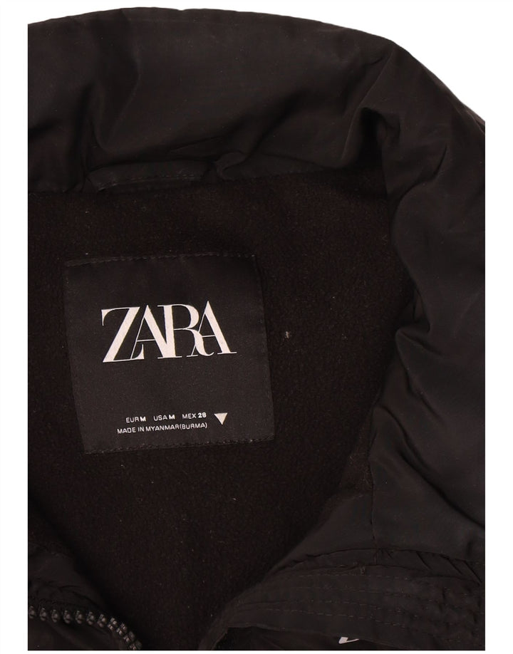 Gilet imbottito da donna Zara UK 14 medio nero poliestere