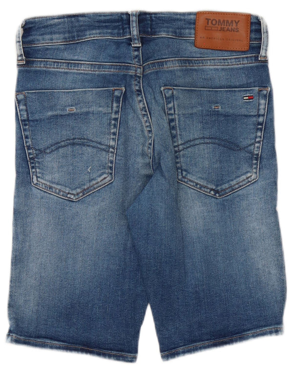 Pantaloncini di jeans slim Scanton da uomo Tommy Hilfiger W29 piccolo cotone blu