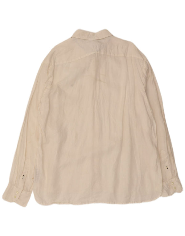 Camicia da uomo Tommy Hilfiger 2XL Lino bianco