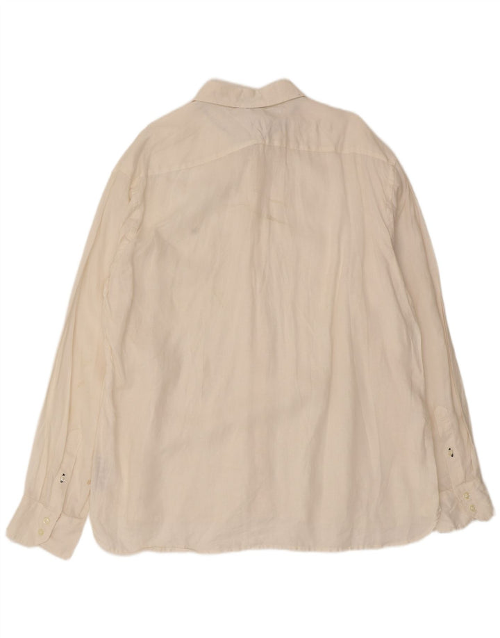 Camicia da uomo Tommy Hilfiger 2XL Lino bianco