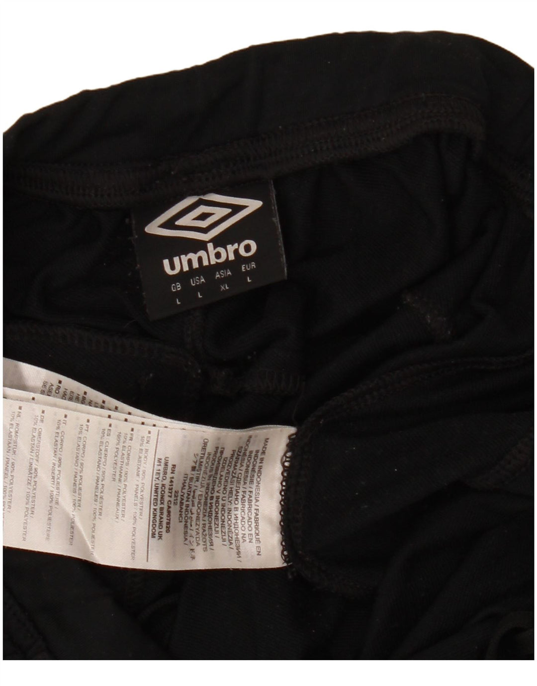 Pantaloni da tuta da uomo Umbro Large in poliestere nero