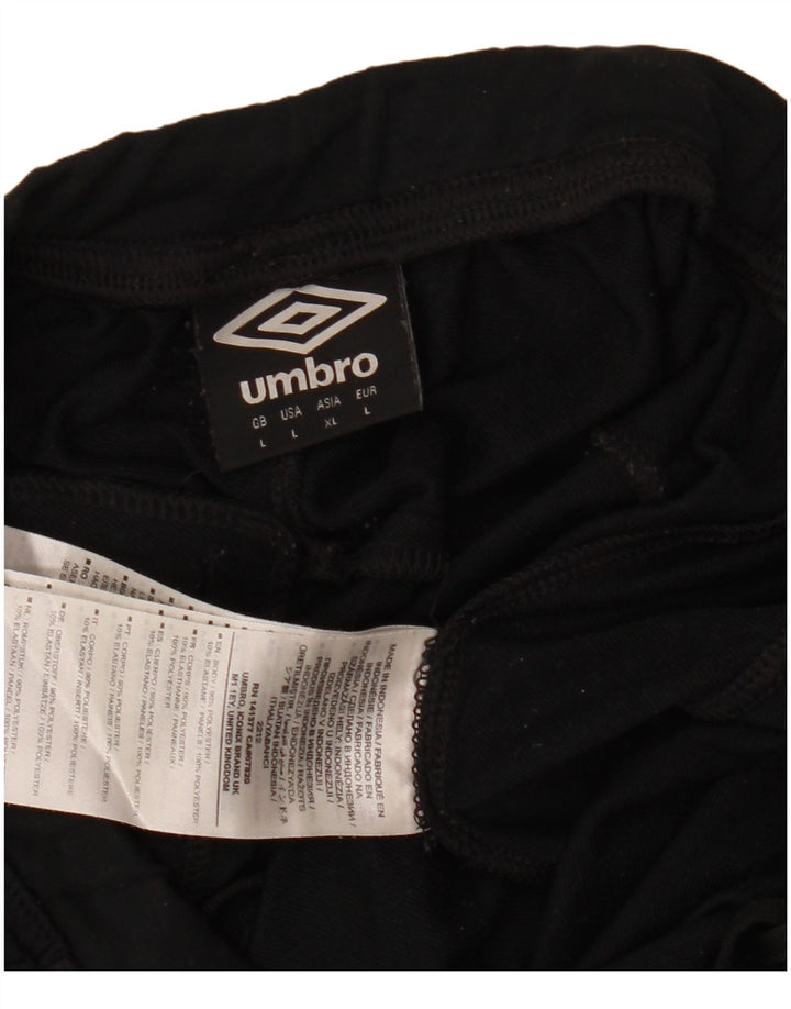 Pantaloni da tuta da uomo Umbro Large in poliestere nero