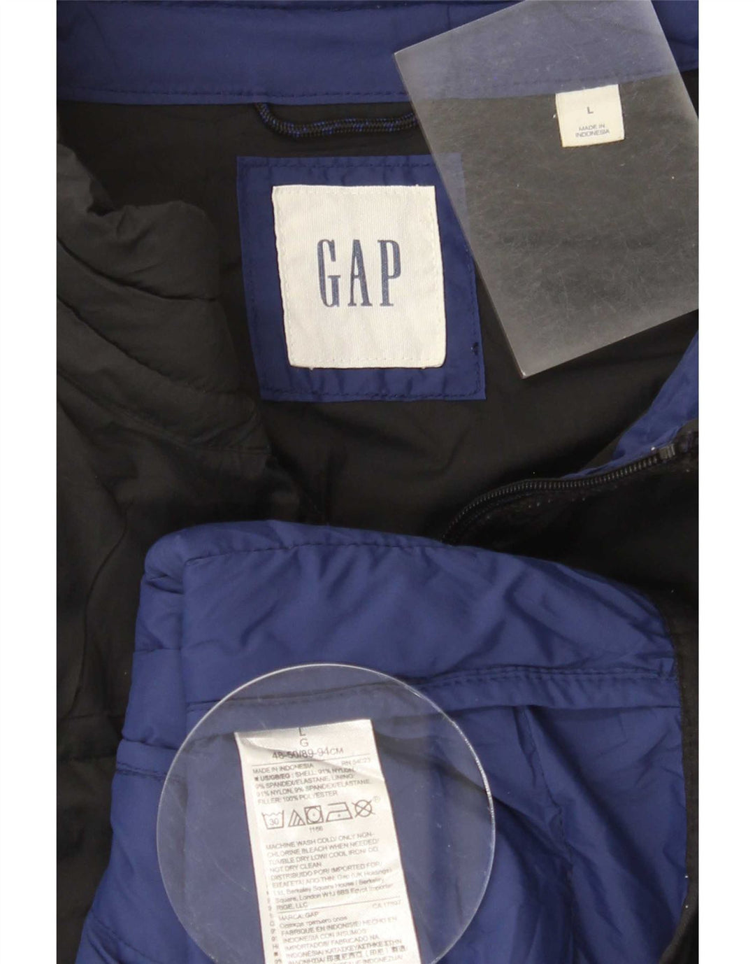 Giacca imbottita da donna Gap UK 16 grande nylon nero