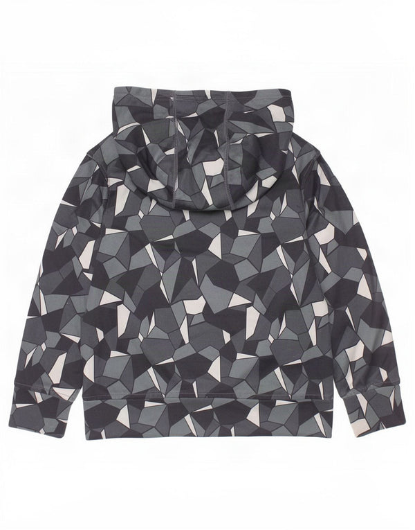 Felpa con cappuccio da bambino Puma 7-8 anni Small in poliestere geometrico grigio