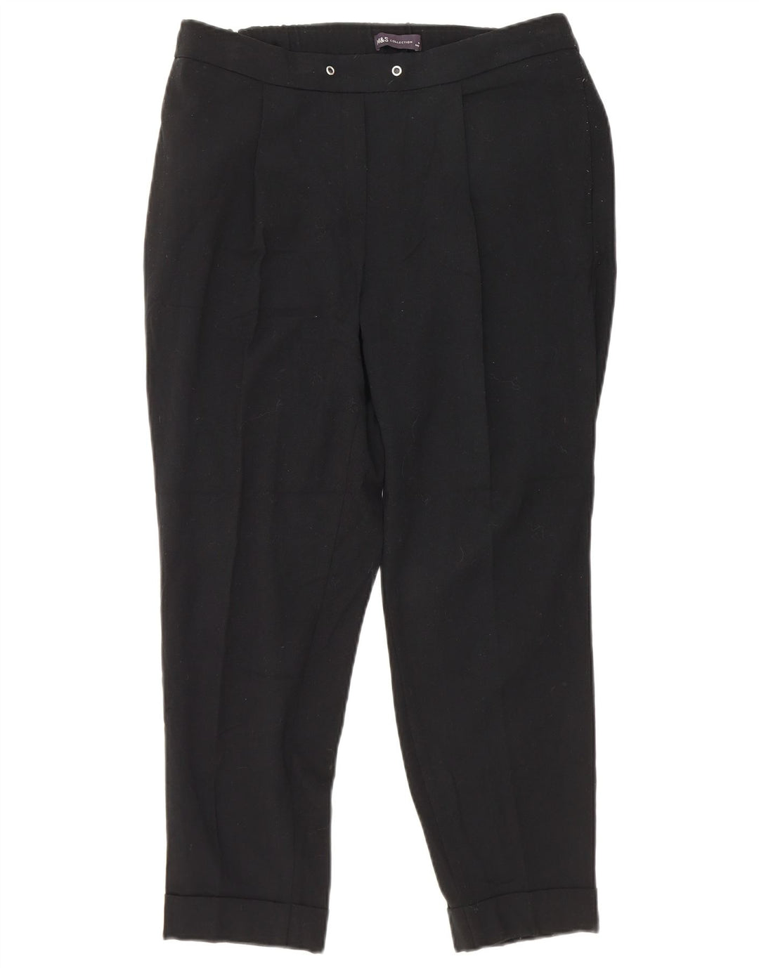 Pantaloni corti slim da donna Marks & Spencer UK 12 medi W30 L25 neri
