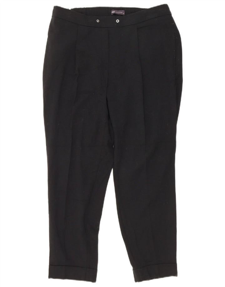 Pantaloni corti slim da donna Marks & Spencer UK 12 medi W30 L25 neri