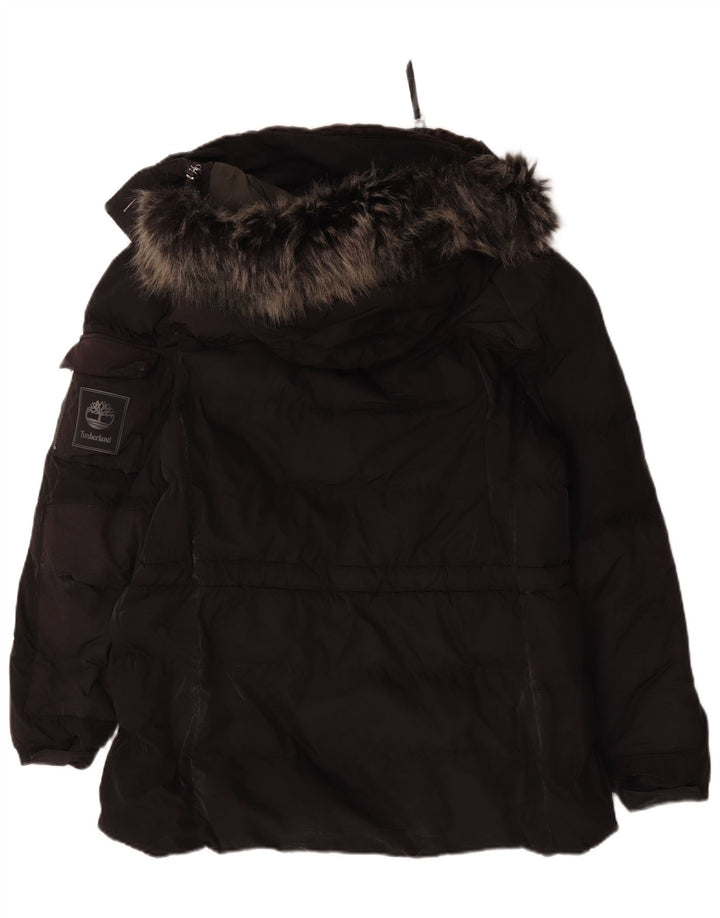 Giacca imbottita con cappuccio da uomo Timberland UK 40 grande poliestere nero