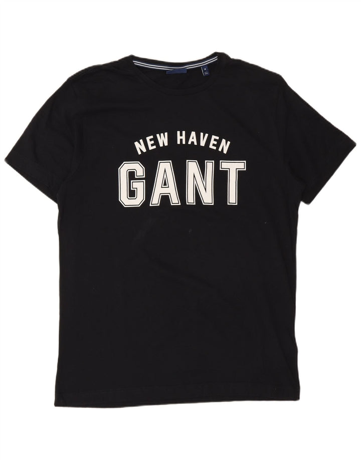 Gant T-shirt grafica da uomo New Haven Top in cotone nero medio