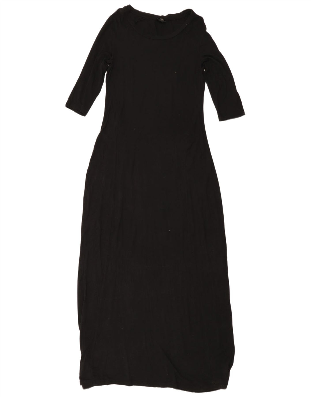 MOSSIMO Abito lungo da donna con maniche a 3/4 UK 10 Small Rayon nero