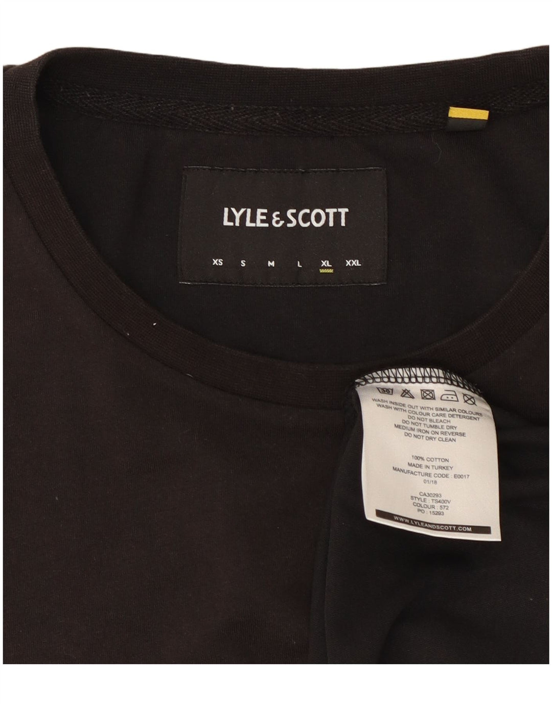 T-shirt da uomo Lyle & Scott Top XL in cotone nero