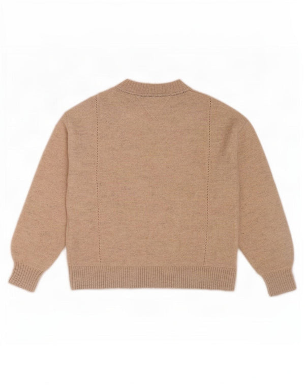 Maglione maglione a collo alto per ragazze Tommy Hilfiger 11-12 anni in lana beige