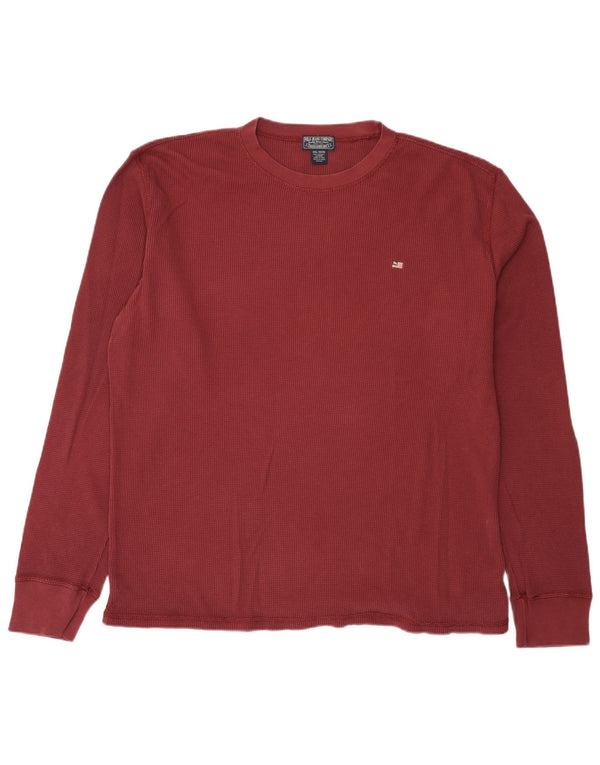 Top Ralph Lauren da uomo a maniche lunghe 2XL in cotone bordeaux